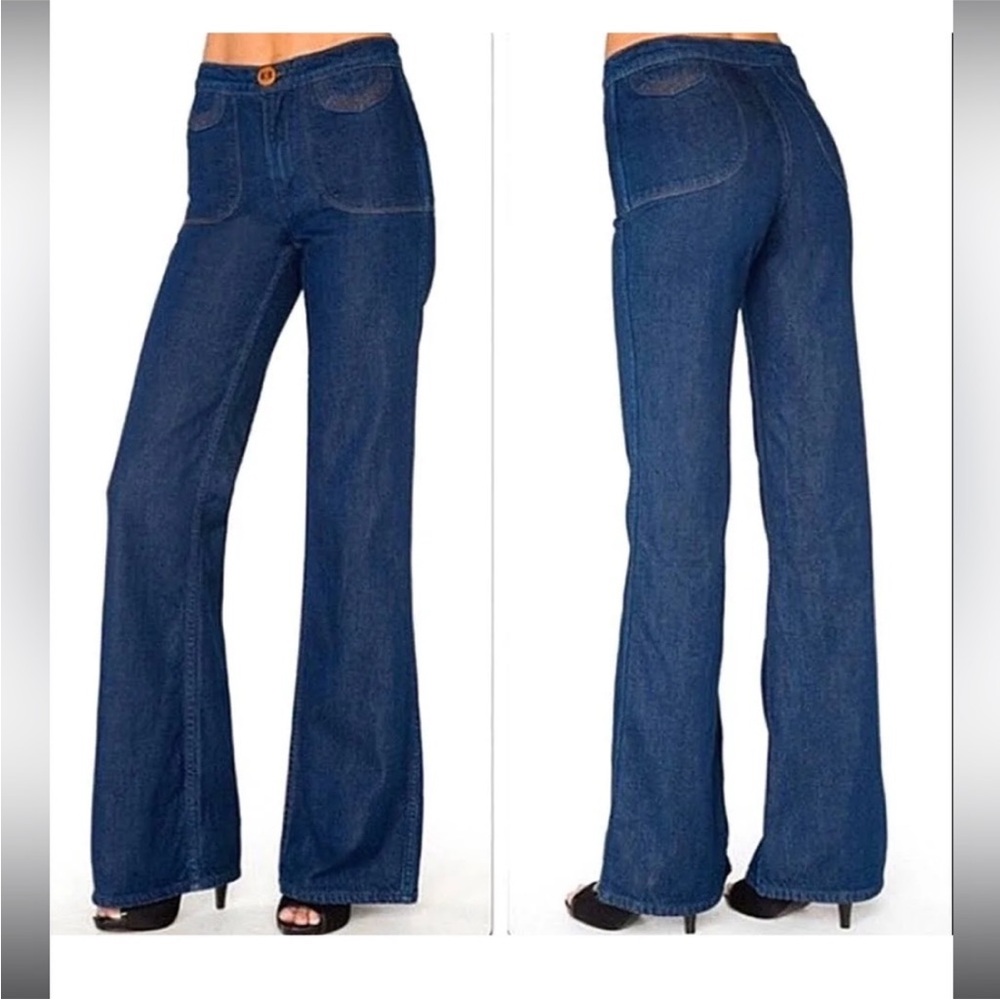 J Brand “Eve” Wide-Leg jeans, Delaware wash